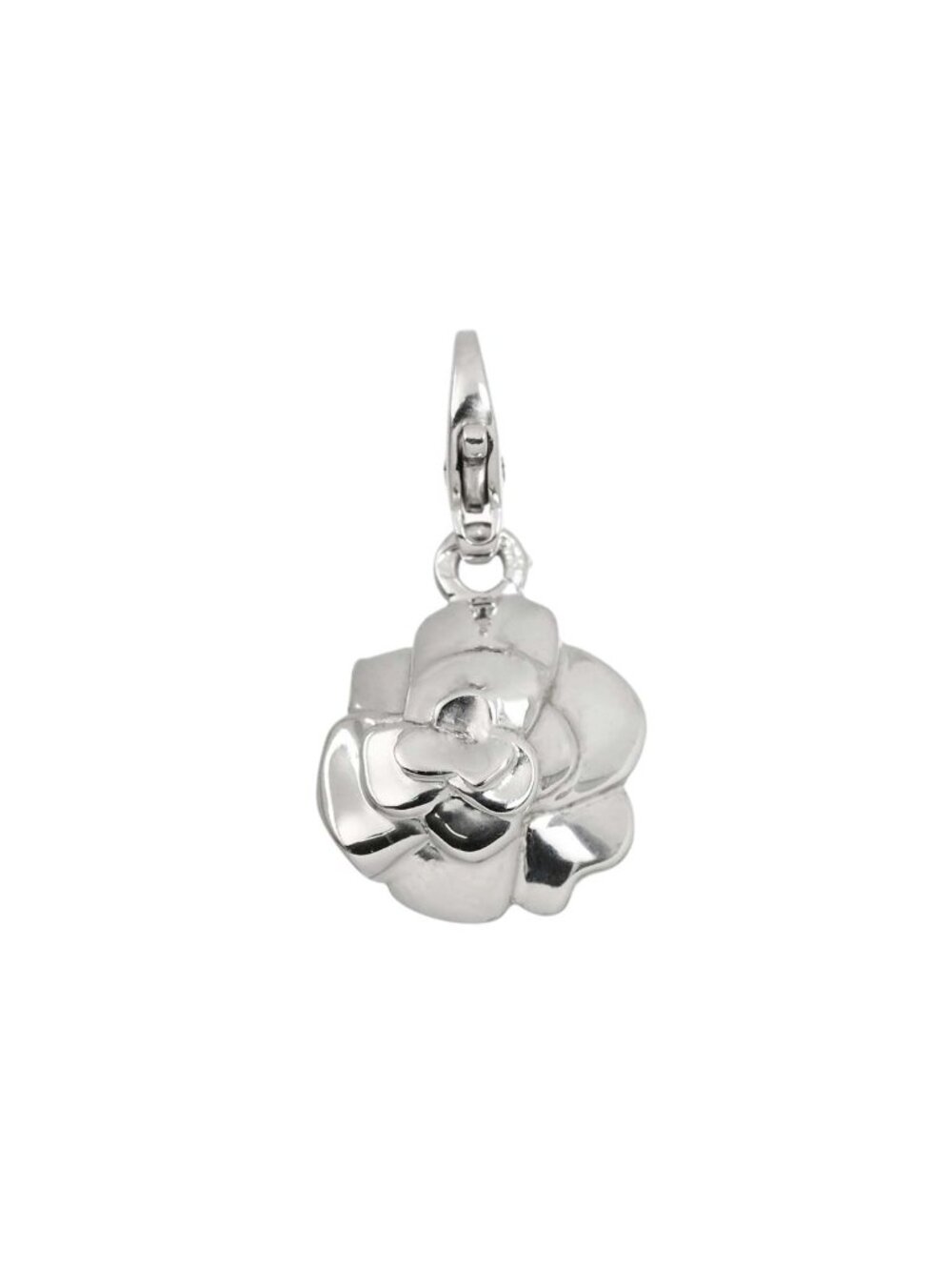 Chanel Camellia Pendant 18K White Gold 750 Charm